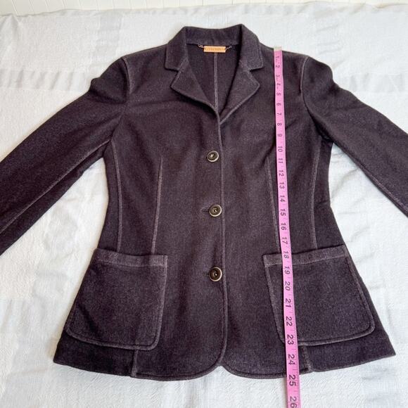 Lanficio Colombo Cashmere Silk Kate Blazer Chocolate Brown Size M - Picture 6 of 12